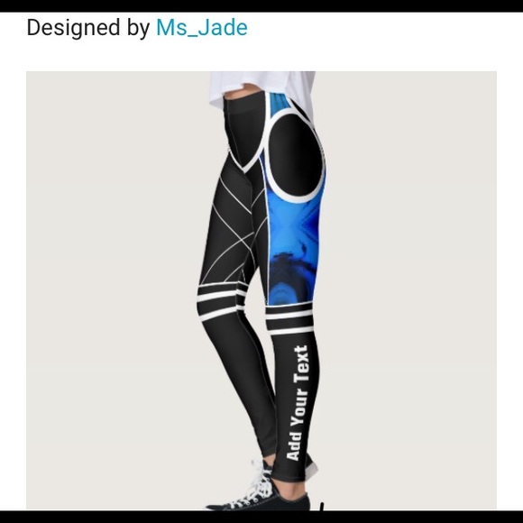 🛎 Personalize Sporty Geometric Marble Leggings - Picture 4 of 5
